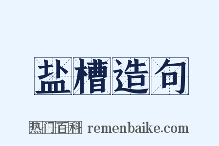 盐槽造句是什么意思的图片